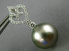 .42CT DIAMOND & AAA TAHITIAN PEARL 18K WHITE GOLD OPEN FILIGREE HANGING EARRINGS