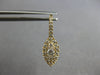 .66CT DIAMOND 14KT YELLOW GOLD 3D MARQUISE SHAPE HALO LEVERBACK HANGING EARRINGS