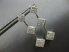 1.0CT DIAMOND 14KT WHITE GOLD CLASSIC PRINCESS INVISIBLE SQUARE HANGING EARRINGS