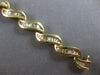 WIDE 5.02CT DIAMOND 14K YELLOW GOLD 3D BAGUETTE MULTI WAVE SWIRL TENNIS BRACELET