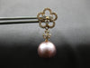LARGE 1.11CT DIAMOND & AAA PINK SOUTH SEA PEARL 18KT ROSE GOLD HANGING EARRINGS