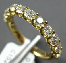 1.16CT DIAMOND 14K YELLOW GOLD ROUND SHARED PRONG SEMI ETERNITY ANNIVERSARY RING