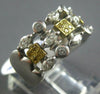 LARGE .75CT WHITE & CANARY DIAMOND PLATINUM & 18KT YELLOW GOLD ANNIVERSARY RING