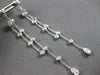 .86CT DIAMOND 14KT WHITE GOLD 3D CLASSIC BY THE YARD CHANDELIER HANGING EARRINGS