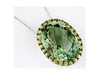 12.7CT AAA YELLOW SAPPHIRE & GREEN AMETHYST 14K WHITE GOLD OVAL FLOATING PENDANT