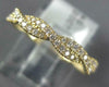 ESTATE .20CT DIAMOND 18KT YELLOW GOLD 3D CLASSIC ROPE SEMI ETERNITY LOVE RING