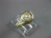 ANTIQUE ART DECO .40CT OLD MINE DIAMOND 18K WHITE GOLD 3D ENGAGEMENT RING #27350