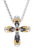 AAA PINK TOURMALINE & AAA SOUTH SEA PEARL 18KT YELLOW GOLD & 925 SILVER PENDANT
