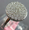 ESTATE WIDE .63CT DIAMOND 14KT WHITE GOLD 3D CLASSIC CIRCULAR PAVE FUN RING