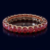 2.53CT AAA RUBY 14KT ROSE GOLD 3D CLASSIC SHARED PRONG ETERNITY FUN LOVE RING