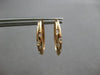 ESTATE .13CT DIAMOND 18KT ROSE GOLD 3D ROUND ETOILE OVAL HOOP HANGING EARRINGS