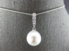 .15CT DIAMOND & AAA SOUTH SEA PEARL 14KT WHITE GOLD BAR JOURNEY FLOATING PENDANT