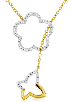 ESTATE LARGE .10CT DIAMOND 14KT YELLOW GOLD 3D STAR FUN HOOP HANGING EARRINGS