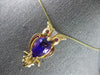 35.13CT DIAMOND & AAA RUBY & AMETHYST 14KT 2 TONE GOLD OWL FLOATING PENDANT PIN