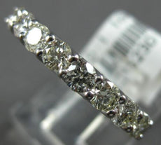 1.16CT DIAMOND 14KT WHITE GOLD ROUND SHARED PRONG SEMI ETERNITY ANNIVERSARY RING