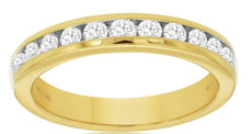 .50CT DIAMOND 14KT YELLOW GOLD 3D SEMI ETERNTIY CHANNEL WEDDING ANNIVERSARY RING
