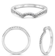 ESTATE .10CT DIAMOND 14KT WHITE GOLD 3D CLASSIC ROUND ENGAGEMENT RING