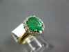 ESTATE 2.0CT DIAMOND & AAA EMERALD 14KT YELLOW GOLD 3D OVAL HALO ENGAGEMENT RING