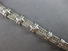 WIDE .75CT DIAMOND 14K WHITE GOLD 3D ROUND BEZEL ETOILE FILIGREE TENNIS BRACELET