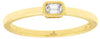 .12CT DIAMOND 14KT YELLOW GOLD BAGUETTE BEZEL SOLITAIRE OCTAGON FRIENDSHIP RING