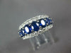 ESTATE WIDE 3.50CT DIAMOND & AAA SAPPHIRE 18KT WHITE GOLD OVAL ANNIVERSARY RING