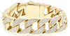 ESTATE EXTRA LARGE 7.35CT DIAMOND 18KT YELLOW GOLD 3D SOLID CUBAN BRACELET