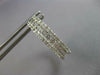 ESTATE LARGE 1.94CT DIAMOND 14KT WHITE GOLD 3 ROW FILGREE HOOP HANGING EARRINGS
