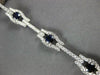 5.16CT DIAMOND & AAA SAPPHIRE 14KT WHITE GOLD 3D ROUND OCTAGON TENNIS BRACELET