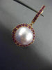LARGE 1.60CT AAA AMETHYST & PINK SOUTH SEA PEARL 18KT ROSE GOLD HANGING EARRINGS