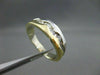 ESTATE .35CT DIAMOND 14KT TWO TONE GOLD FLOATING WAVE ANNIVERSARY RING 6mm 6460