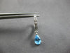 1.09CT DIAMOND & AAA BLUE TOPAZ 14KT WHITE GOLD 3D PEAR SHAPE & ROUND EARRINGS