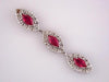 1.23CT DIAMOND & AAA RUBY 14KT WHITE GOLD 3D MARQUISE & ROUND FLOATING PENDANT