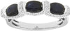 2.32CT DIAMOND & AAA SAPPHIRE 14KT WHITE GOLD 3D OVAL & ROUND ANNIVERSARY RING