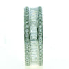 2.53CT DIAMOND 18KT WHITE GOLD ROUND & BAGUETTE 3 ROW ETERNITY ANNIVERSARY RING