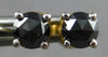 ESTATE 1.0CT BLACK DIAMOND 14KT YELLOW GOLD 3D CLASSIC ROUND SCREWBACK EARRINGS