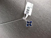 1.29CT DIAMOND & AAA SAPPHIRE 18KT WHITE GOLD 3D 4 LEAF CLOVER FLOATING PENDANT