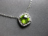 1.04CT DIAMOND & AAA PERIDOT 14K WHITE GOLD CUSHION & ROUND SQUARE HALO NECKLACE
