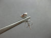 ESTATE .72CT DIAMOND 18K WHITE GOLD CLASSIC ROUND INVISIBLE FLOWER STUD EARRINGS