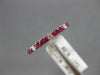 .39CT DIAMOND & AAA RUBY 14KT ROSE GOLD ROUND 2MM SEMI ETERNITY ANNIVERSARY RING
