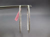 EXTRA LARGE 2.30CT DIAMOND 14KT WHITE GOLD 3D INSIDE OUT HOOP HANGING EARRINGS