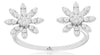 ESTATE .40CT DIAMOND 14KT WHITE GOLD 3D CLASSIC DOUBLE FLOWER FUN RING