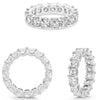 LARGE 6.78CT DIAMOND PLATINUM ASSCHER CLASSIC LUCIDA ETERNITY ANNIVERSARY RING