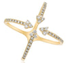 ESTATE .48CT DIAMOND 14K YELLOW GOLD 3D CLASSIC ROUND TRIANGULAR FLOWER FUN RING