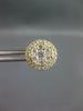ESTATE .77CT DIAMOND 18KT YELLOW GOLD CLASSIC CLUSTER FLOWER HALO STUD EARRINGS