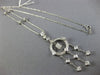 ESTATE LARGE 4.86CT DIAMOND PLATINUM 3D CIRCULAR BY THE YARD CHANDELIER NECKLACE