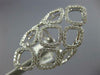ESTATE LARGE 1.05CT DIAMOND 18KT WHITE GOLD MULTI OPEN GEOMETRIC SQUARE FUN RING