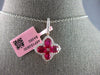 LARGE 2.72CT DIAMOND & AAA RUBY 14KT ROSE GOLD 3D OVAL & ROUND FILIGREE PENDANT