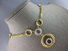 LARGE .32CT DIAMOND 14KT 2 TONE GOLD MULTI CIRCULAR BY THE YARD LARIAT NECKLACE