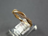 ESTATE .13CT DIAMOND 18KT ROSE GOLD 3D MATTE & SHINY ROPE SEMI ETERNITY FUN RING