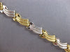 ESTATE 14KT WHITE & YELLOW GOLD 3D CLASSIC MATTE & SHINY MULTI BOW FUN BRACELET